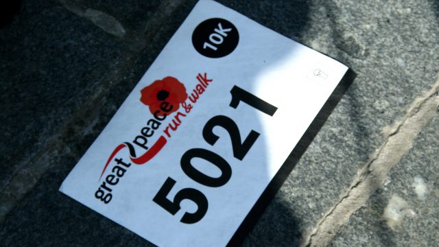 Teilnahme am Great Peace Run in Ypern anlässlich des 100-jährigen Jubiläums des Endes des Ersten Weltkrieges