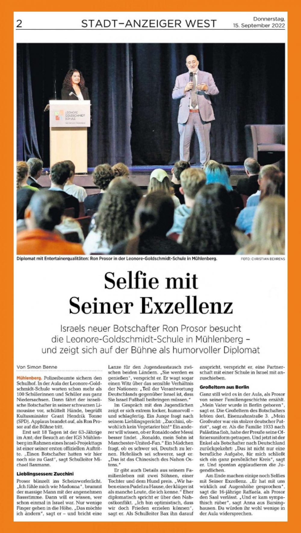 Stadt-Anzeiger West vom 15.09.2022